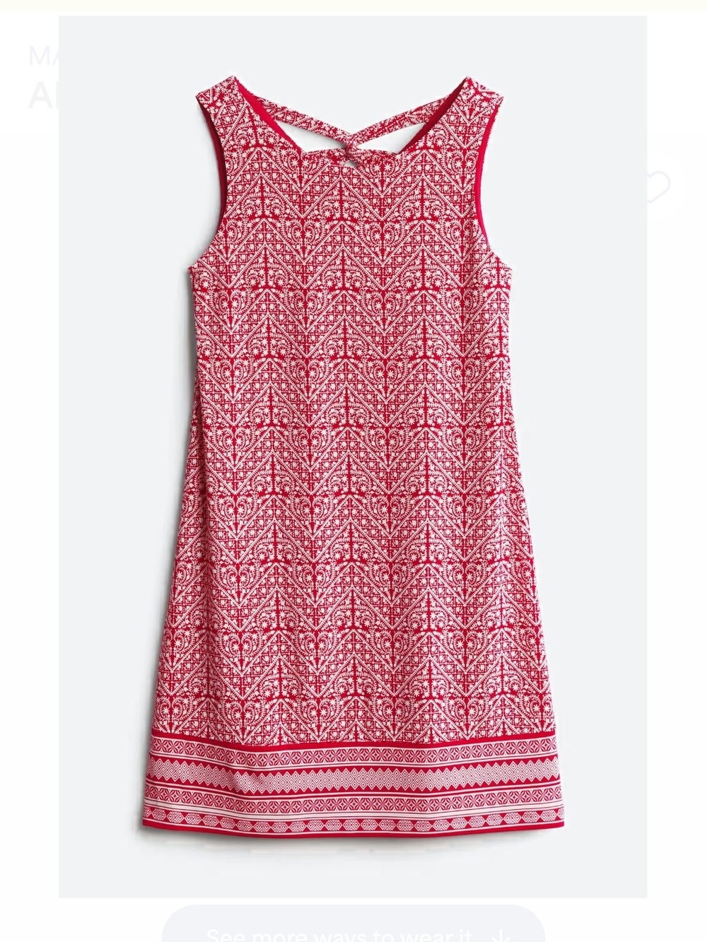 Geometric Patterned Sleeveless Dress